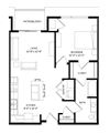 1 Bedroom A2 SIM Floor Plan 1 Bedroom A2 SIM Floor Plan at Two Points Crossing, Wisconsin, 53593